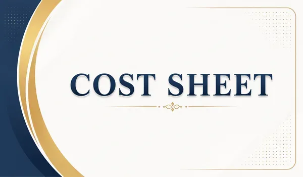 Cost sheet document representing the itemised price breakdown issued by a developer for an apartment purchase